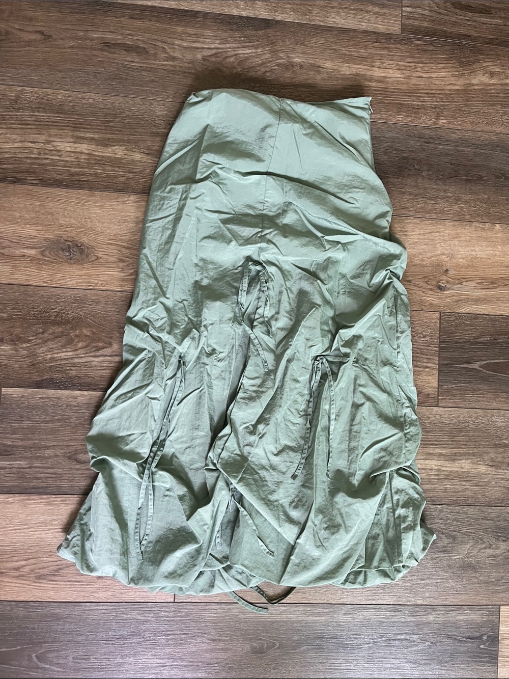Sage Drawstring Maxi Skirt